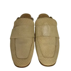Free People Mules 39 At Ease 2.0 Loafer Suede Embossed Leather Cafe Beige Womens thumbnail 2