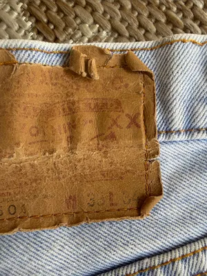 Levi's Light Blue Denim Jeans with Brown Leather Patch thumbnail 4