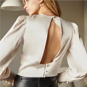 Aritzia Wilfred Besalu Open Back Satin Green Top Size Small thumbnail 2
