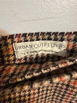 Urban Outfitters Y2K tweed‎ pattern faux wrap skirt Women's Small thumbnail 2