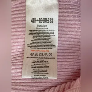 4TH‎ RECKLESS NWT Knit Set Pink Scorpios Trouser Size S and Crop Top Size M thumbnail 9