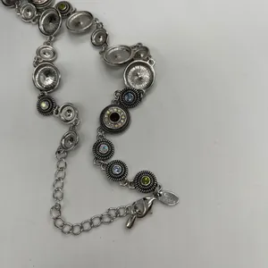 Lia Sophia Multi Colored Crystals Silver Tone thumbnail 3