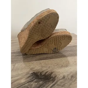 Jimmy Choo Prova Snake Print Silver Metallic Cork Wedges Heels Size 36.5 thumbnail 7