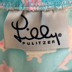 Lilly Pulitzer Vintage Blue Pink Sea Turtle Fish Mini Skirt XL Made in USA‎ thumbnail 3