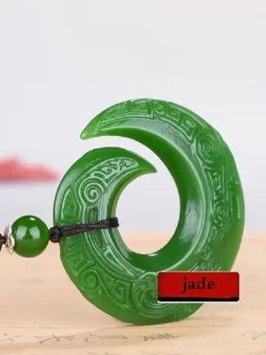 Green Jade Spiral Pendant Necklace - Women Jewelry thumbnail 6
