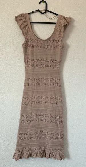 Freshman 1996 crochet midi dress sz small thumbnail 1