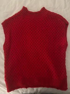 SheIn Red Sweater Vest thumbnail 2