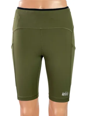 Rei Women's Green Mid Rise Hiking Outdoor Yoga Gym Athletic Biker Shorts Size S thumbnail 1