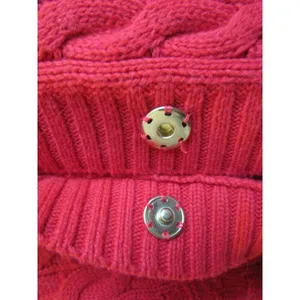 Jones New York‎ Sport Cardigan M Red Cable Knit Shawl Collar Snap Front Sweater thumbnail 7