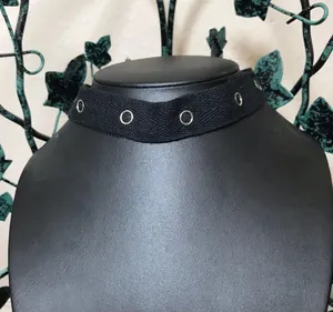 Gothic Black Grommet Punk Chocker New thumbnail 3