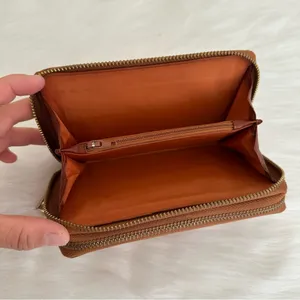Valentina Italy Embossed Genuine Leather Floral Zip Around Wallet thumbnail 4