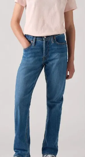 Levi's Original 501 100% Cotton Mid Rise Button Fly Denim Straight Jeans Blue 25 thumbnail 1