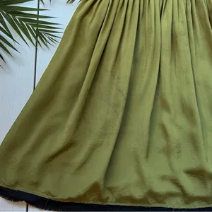 Project Alabama Olive Silk Pleated Dress – Size 6 Black Lace Bodice | Silk thumbnail 16