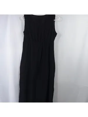 Women’s Black Sleeveless Maxi Dress Size S Casual Boho Minimalist thumbnail 6