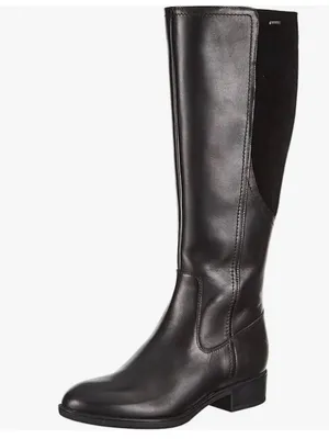 Geox Black Over-the-Knee Leather Riding Boots Size 7 thumbnail 3