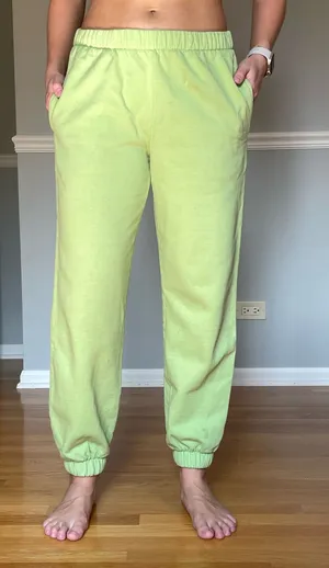Brandy Melville Light Green Sweatpants Jogger Pants Size XS-S Cotton Blend thumbnail 1
