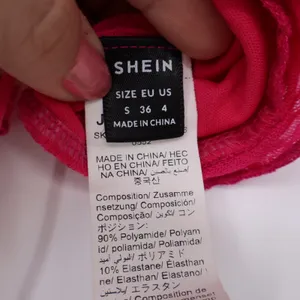 SHEIN Halter Top Women's S Pink Mesh Handkerchief Open Back Excellent thumbnail 2