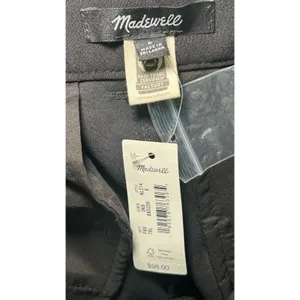 Madewell Neale‎ Pleated Wide-Leg Pants 6 Black High Rise Trousers NWT NL214 thumbnail 7