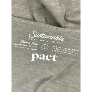 Pact 100% Organic Cotton V-Neck Pocket Tee Olive Green Size L Large EUC!!! thumbnail 3