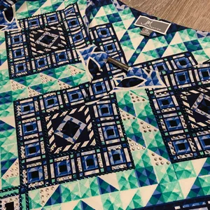 JM Collection Sequined Tribal Geo Aztec Blouse 3/4 Sleeve Embellished Top | XL thumbnail 5