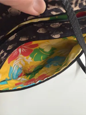 Crossbody Purse Bag Island Sea sea Turtles Shells Coral Lightweight Fabric Black thumbnail 11