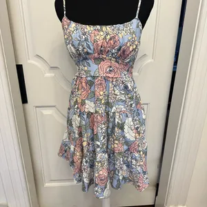 Altar’d State Floral Spaghetti Strap Dress Sundress Bow Back NWOT thumbnail 2