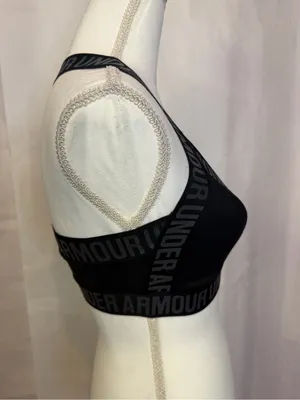 Under Armour Black Logo-Trim Sports Bralette thumbnail 5