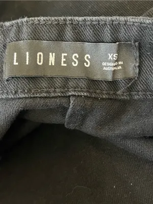 LIONESS The Lola Black Denim Slit Mini Skirt - Size XS thumbnail 5