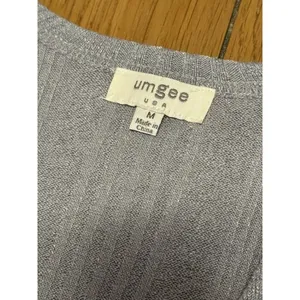UMGEE Sweater Duster Side Slits Gray Color‎ Ribbed Cardigan Boho Hippie Medium thumbnail 3