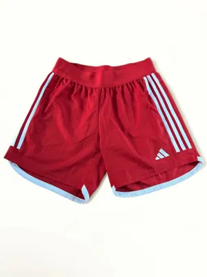 Adidas Tiro 23 Women’s Athletic Shorts Red with White Trim Size Small thumbnail 2
