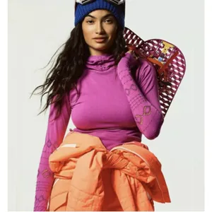Free People Good Karma Hoodie Pink Magenta thumbnail 3