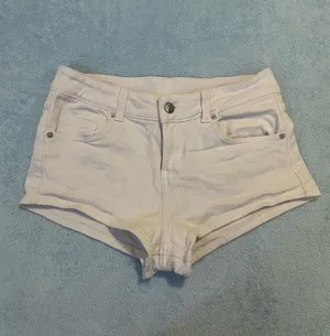 Divided Micro White Jean Shorts thumbnail 1