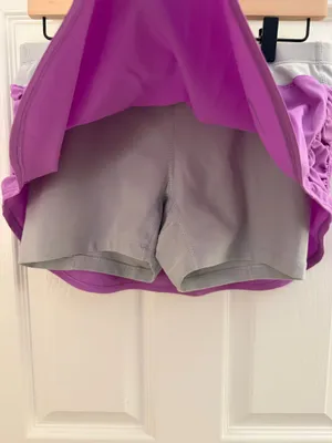 Nike Dri Fit Relay Lined Purple Running Skirt Skort Medium thumbnail 3