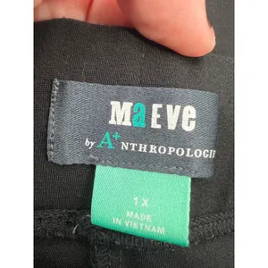 Anthropologie‎ Maeve slim flare pants black 1X thumbnail 4