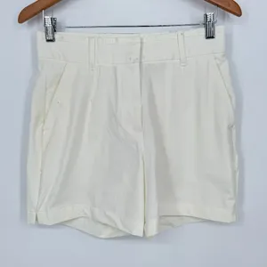 Nike Dri Fit Victory Golf Shorts‎ Womens S White Logo Mesh Lined Standard Fit thumbnail 1