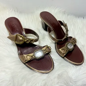 FRANCO SARTO Vintage Jewelled Strap Slip-On Sandals thumbnail 4