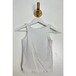 Free People Clean Lines Crop Tank in White Size Medium/Large thumbnail 6