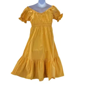 HM Midi Dress Yellow Marigold‎ Large thumbnail 2