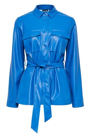 H&M Pieces Leather Belted Shacket thumbnail 1