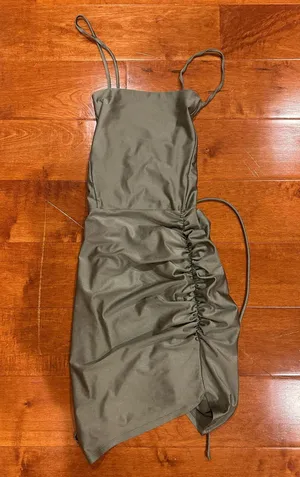 Windsor Light Teal Lace Up Back Dress thumbnail 1
