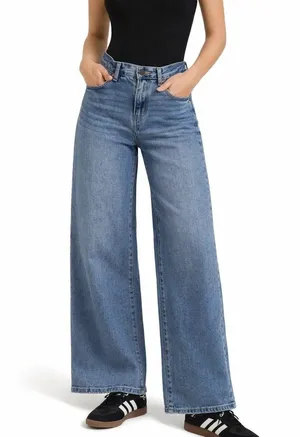 Sincerely Jules High Rise Wide Leg Jeans Medium Wash Baggy Denim Size 5 Size 27 thumbnail 1