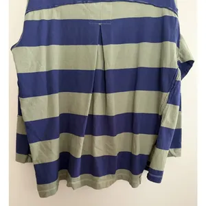 Free People We The Free Peyton Rugby Tee Blue/Green Stripe Women's Size Small‎ thumbnail 6