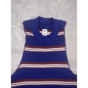 BDG Striped Crop Top Sleeveless High Neck M Tank Top Shirt thumbnail 3