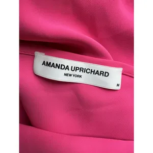 Amanda Uprichard Hot Pink Rafaela Dress Size Medium Cowl Neck Sleeveless USA thumbnail 6