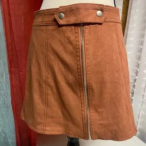 American Eagle miniskirt - camel suede feel like new condition! Juniors. thumbnail 1