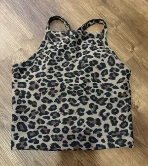 Abercrombie Athletics YPB Tank SculptLUX Square Neck, Cheetah Print thumbnail 1
