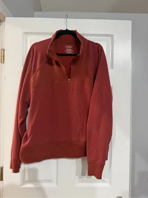 LL bean cozy pullover sz 2x like new in red chestnut heather thumbnail 2
