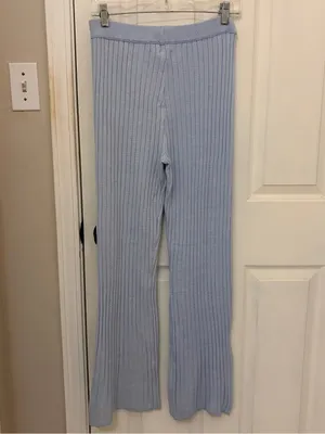 NWT!! Aerie Late Night Sweater Pants in Sky Blue thumbnail 6