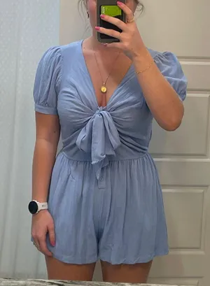 Mustard Seed Tie Front Romper thumbnail 1
