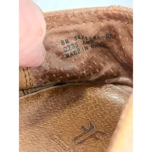 Frye Brown Nubuck Slip-On Flats Minimal Euro Comfort Travel‎ 8M thumbnail 2